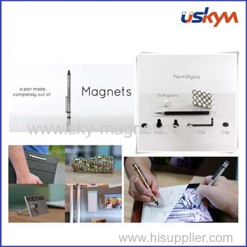 Promotional Multifunction silver Magnetic Polar Pen