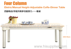 Sit To Stand Desk Four Column Coffee -dinner Table