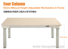 Sit To Stand Desk Four Column Workstation And Frame