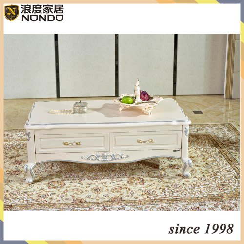 Wood tea table with drawers 9803