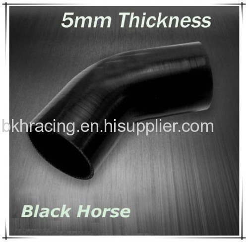 Black 2.5" 2-1/2" 63mm 45 Degree Elbow Silicone Hose Pipe Turbo Intake