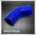Black 0.43" 3/7" 11mm 45 Degree Elbow Silicone Hose Pipe Turbo Intake