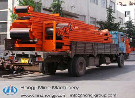 Mineral ore belt conveyor system for mining industry