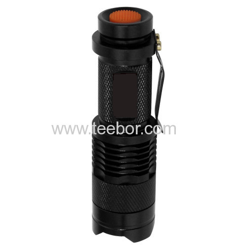 UltraFire 7W 300LM Mini XPE Q5 Zoomable LED Flashlight Adjustable Focus Portable LED Light Lamp Flashlight Torch