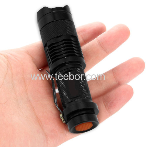 UltraFire 7W 300LM Mini XPE Q5 Zoomable LED Flashlight Adjustable Focus Portable LED Light Lamp Flashlight Torch