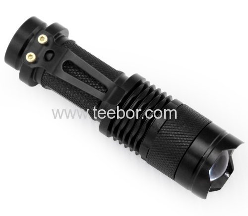 UltraFire 7W 300LM Mini XPE Q5 Zoomable LED Flashlight Adjustable Focus Portable LED Light Lamp Flashlight Torch