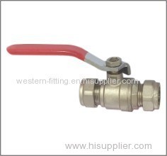 Brass Ball Valve Forged Body Valve with Steel Handle Compression End