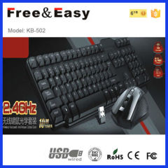 KB502 wireless gaming keyboard and mouse combo