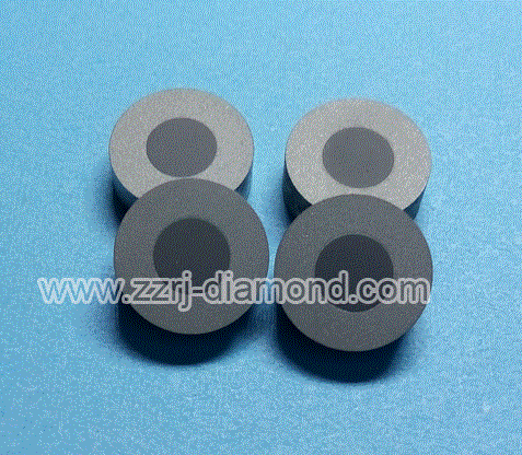 Tungsten carbide supported diamond wire drawing die blanks
