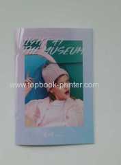 Soft cover bound book with transparent PVC dust jacket printing on demands