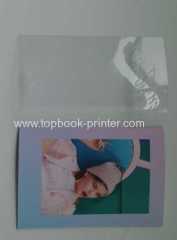 Soft cover bound book with transparent PVC dust jacket printing on demands