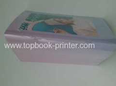 Soft cover bound book with transparent PVC dust jacket printing on demands