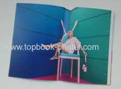 Soft cover bound book with transparent PVC dust jacket printing on demands