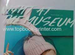 Soft cover bound book with transparent PVC dust jacket printing on demands