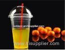 Tall Plastic PET Disposable Juice Cups For Beverage 20oz 9.8x14cm