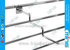 Chrome Plating Slatwall Modern Retail Shelves with 5 Hooks , Light Duty