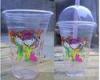 16oz Transparent Disposable Smoothie Cups With Plastic Sealing Film