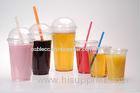 Clear Disposable Plastic Bubble Tea Cups , Smoothie Cups 700ml 22oz
