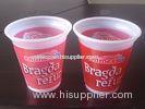 White Disposable Plastic Ice Cream Cups For Yogurt 250ml 8oz 70 Degrees