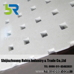 Perforated gypsum board with square hole