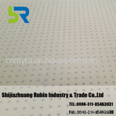 Sound absorbing gypsum board