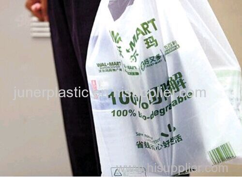 BIO Degradable T-shirt Plastic Shopping Bag