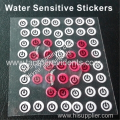 water damaged change color warranty stickers