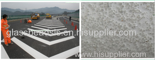 Glass bead for road marking reflective thermoplastic paint