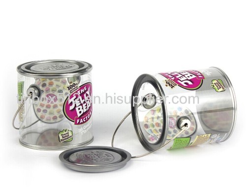 PET candy packing can with handle