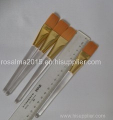 flat mask brush with plastic handle,nylon hair foundation brush with free sample