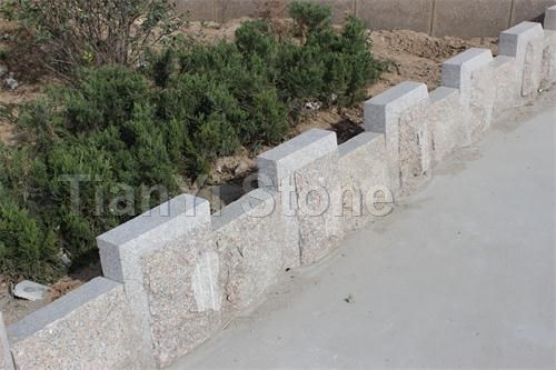 Wulian red high and low flower bed stone