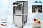 LED Display Ice Cream Making Machine , Twin Twist Flavor
