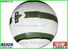 Professional Size 3 Training Footballs with Silk Screen Printing , White / Green