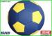Shiny PVC Leather Blue Football Soccer Ball Standard Size And Weight