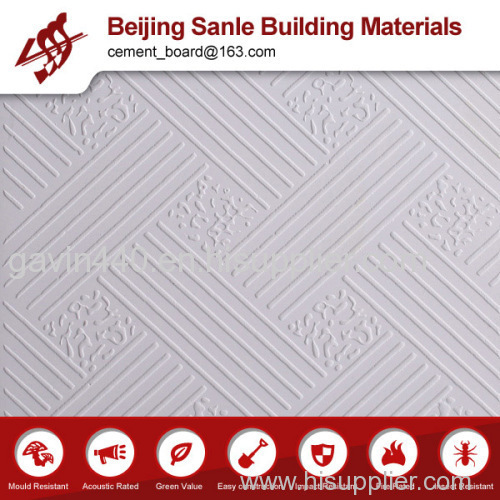 fire and water resistant calcium silicate ceiling sheet in size 603*603mm or 595*595mm