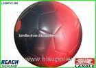Promotional Leather Street Soccer Ball Size 5 Football in Red and Black