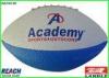 Promotional White Blue American Football Balls 29cm / Leather Rugby Ball