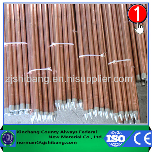 Copper Internal Threaded Grounding Rods Earthing Rod