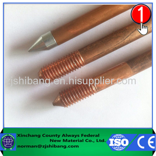 Copper Internal Threaded Grounding Rods Earthing Rod