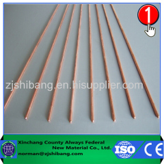 Low resistance grounding of copper coated ground bar