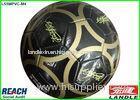 Black Official Size Customized Soccer Balls With Name , 280g ~ 320g