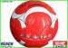 Custom Printed Machine Stitched Soccer Ball Regulation Size , Red