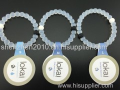 2015 hot selling lokai find your balance blue clear camo silicone beads bracelet 4 sizes