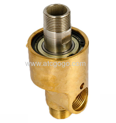 Two-way Right-hand thread high temperature steam rotary joint water rotating connector 1/8 to 3" brass swivel fitting