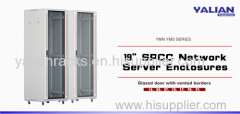 19" SPCC network cabinets glass door with vented borders 22U 24U 28U 32U 33U 42U 47U YMN YMS series