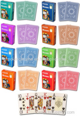 Modiano Italian Poker Game Playing Cards - brown Poker 4 Jumbo Index|Single Card Deck -