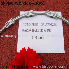 cheap Galvanized Razor barbed wire/barbed wire mesh(really factory)