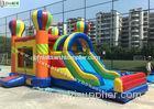 4 in 1 Rainbow Commercial Inflatable Bounce Houses Jump N Slide Bouncer