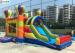 4 in 1 Rainbow Commercial Inflatable Bounce Houses Jump N Slide Bouncer