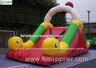 Cute Caterpillar Inflatable Slide Kids Bounce Houses 18 OZ PVC Tarpaulin